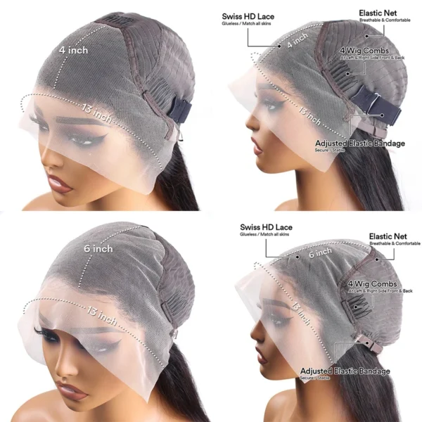 30 40 Inch 220 Density Body Wave Human Hair Wigs Chocolate Brown Lace Front Wig 13x6 Hd Lace Frontal Wig for Black Women Choice - Image 6