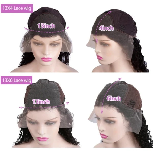 40 Inch Deep Wave 13x4 HD Transparent Lace Frontal 100% Human Hair Wigs 13x6 Lace Frontal Wigs 250 Density Curly Wigs For Women - Image 6