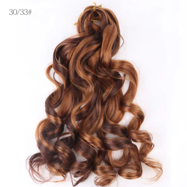 French Curly Crochet Braiding Hair Synthetic Loose Wave Ombre Braids Hair for Women  Spiral Curls Pre Stretched Hair Extensions - Image 29