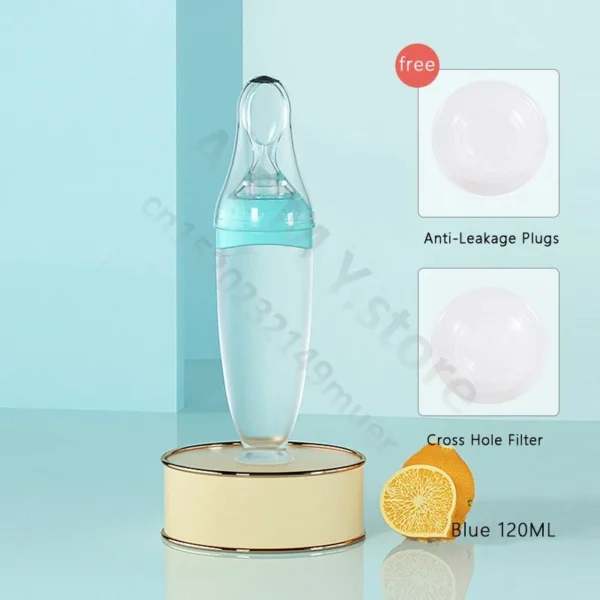 BBET Squeezing Feeding Bottle Silicone Newborn Baby Training Rice Spoon Infant Cerea Food Supplement Feeder Safe Tableware - Image 9