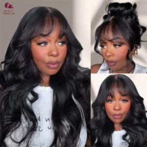Beautyforever NEW 3D Fluffy Loose Wave Lace Front Wig With Bangs Bye Bye Knots 3.0 Wear and Go Glueless Human Hair Wig For Women