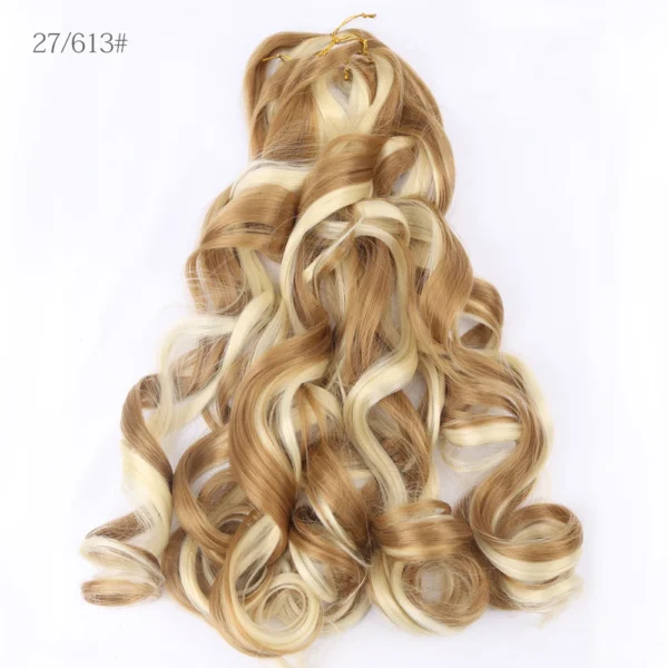 French Curly Crochet Braiding Hair Synthetic Loose Wave Ombre Braids Hair for Women  Spiral Curls Pre Stretched Hair Extensions - Image 28