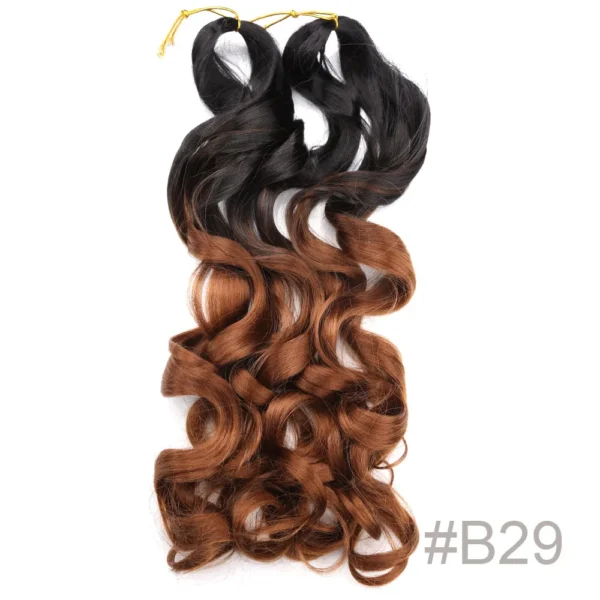 French Curly Crochet Braiding Hair Synthetic Loose Wave Ombre Braids Hair for Women  Spiral Curls Pre Stretched Hair Extensions - Image 40