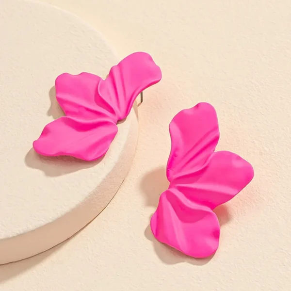 Metal Flower Post Earrings For Women Multi Color Enamel Petal Fashion Jewelry Trendy New Styles Hot Holiday Accessories 2023705 - Image 10