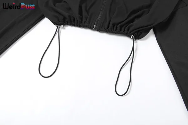 Weird Puss 2024 Autumn Women 2 Piece Set Casual Tracksuit Zipper Thin Drawstring Jacket+Leggings Matching Streetwear Sporty Suit - Image 16