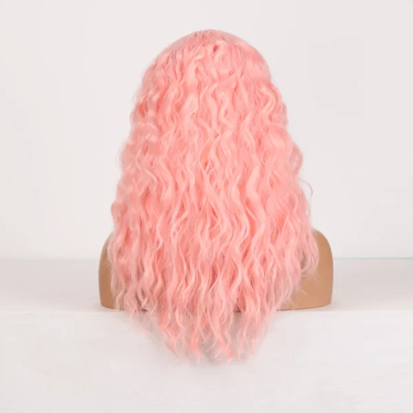 Light Blue Wig Synthetic Lace Front Wig Free Long Loose Curly Lace Wigs Glueless Synthetic Hair Wig Blue Cosplay Wig - Image 19