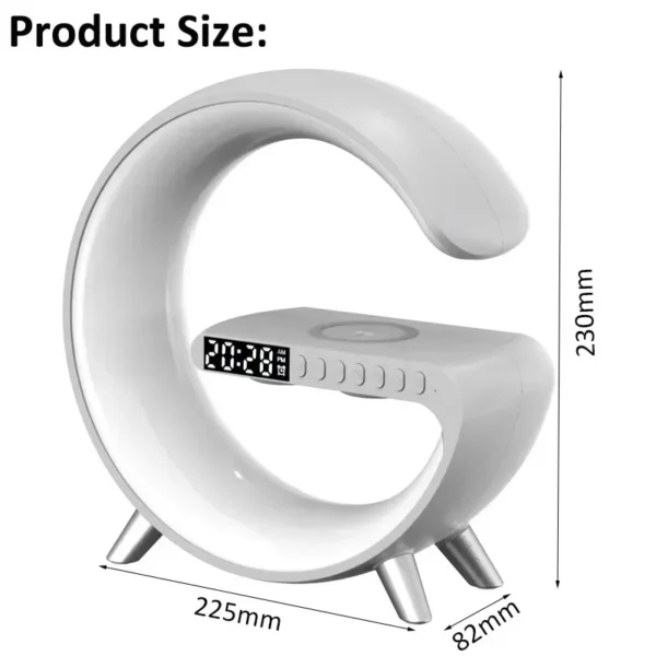 Original Big G  Wireless Charger Stand LED RGB Light 15W Desk Lamp Speaker APP Control For iPhone Samsung Fast Charging Station - Image 6