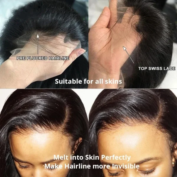 Hd Lace Wig 13x6 Human Hair Pre Plucked Curly Wig 40 Inch Deep Wave Frontal Wig Water Wave Lace Front Wig Brazilian Hair Wigs - Image 6