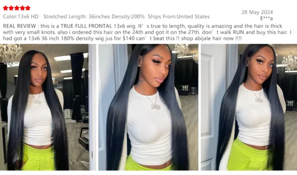 46 50 Inch 13x4 13x6 HD Transparent Bone Straight Lace Front Wigs 200 Density Brazilian Human Hair Wigs For Women - Image 7