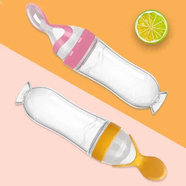 Squeezing Feeding Bottle Silicone Newborn Baby Training Rice Cereal  Food Spoon Supplement Feeder Safe Useful Tableware for Kids - Image 2