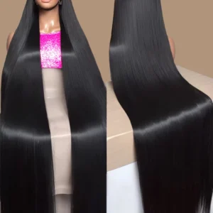 300% High Density 40 46 Inch Bone Straight 13x6 HD Lace Front Wigs Human Hair Brazilian 13x4 360 Full Lace Frontal Wig Pre Pluck