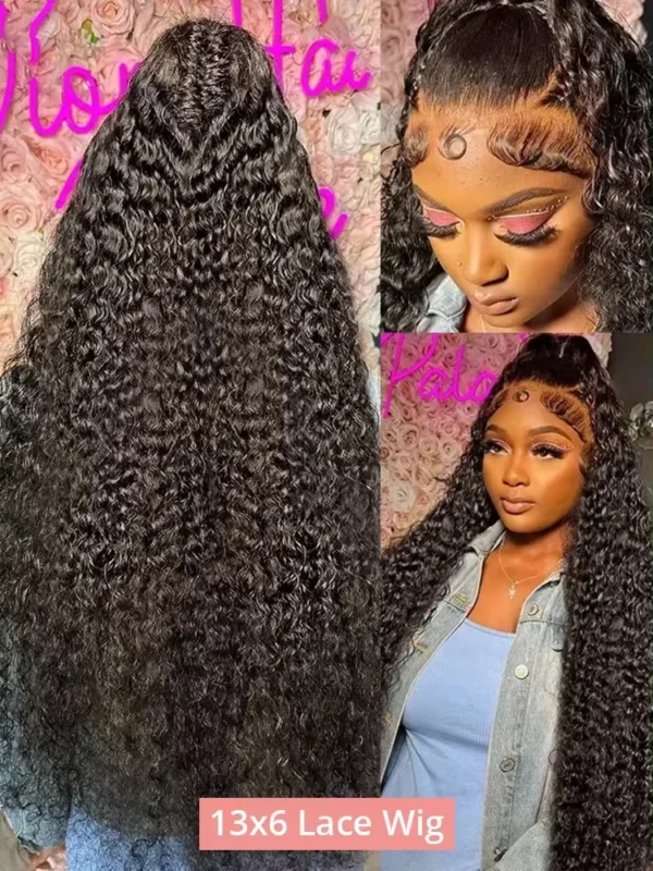 40 50 Inch Deep Wave 13x6 13x4 Lace Front Human Hair Wig 200% Remy Curl 360 Full Lace Frontal Wig Human Hair For Black Women - Image 3