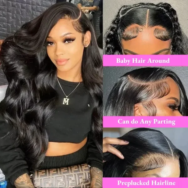 13x4 HD Lace Frontal Wig 13x6 Lace Front Human Hair Wigs For Black Women 16-36 Inch Body Wave Lace Front Wig Brazilian Hair Wig - Image 4