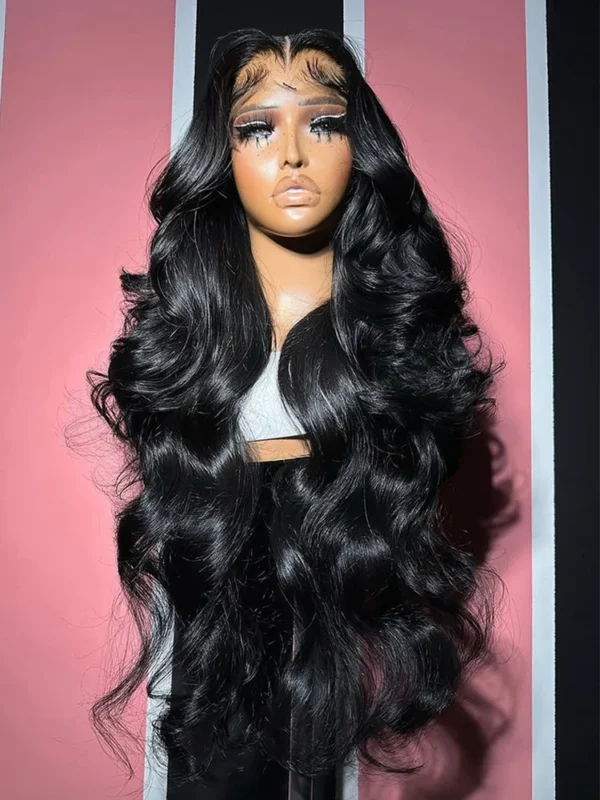 300% High Density 40 Inch Body Wave 13x4 13x6 HD Lace Front Human Hair Wigs Pre Plucked Water Wave Lace Frontal Wig For Women