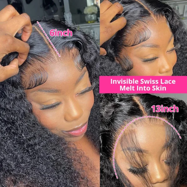 300% High Density Loose Deep Wave 40Inch 13x6 13x4 HD Lace Frontal Human Hair Wig Full Glueless Ready To Go Preplucked Curly Wig - Image 9