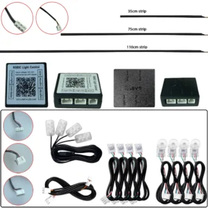 Full Colors Streamer Symphony RGBIC Ambient Light Accessories 3 wire LED Strip (RGB Door/Storage/Footlight 4 wire) "LED Lamp"App