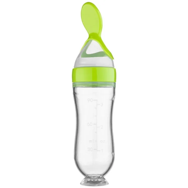 Squeezing Feeding Bottle Silicone Newborn Baby Training Rice Cereal Food Spoon Supplement Feeder Safe Useful Tableware For Kids - Image 8