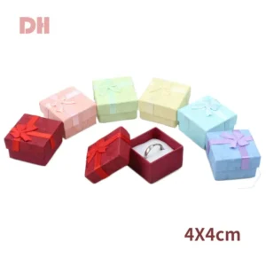 Ring Organizer Box Earrings Storage Gift Box Earrings Ring Box Paper Jewellry Packaging Container Trinket Box 1pc 4x4cm