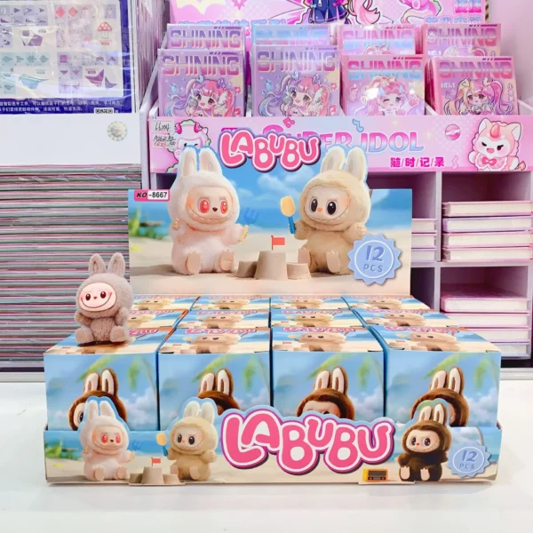 New Labubu Mystery Box Cartoon Flocking Hand-Made Blind Box High-Value Mini Cute Doll Desktop Ornaments Model Children Gifts - Image 7