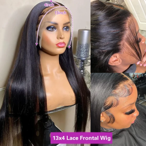250 Density 13x6 Bone Straight Hd Lace Front Wig 40 46 50 Inch 13x4 Lace Frontal Human Hair Wigs For Women Brazilian Hair Wigs - Image 7