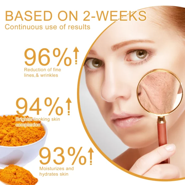 Vitamin C &Turmeric Moisturizer Face Cream Fade Dark Spot Wrinkle Brightening Skin Firming Tighten Lighten Dullness Face Cream - Image 2