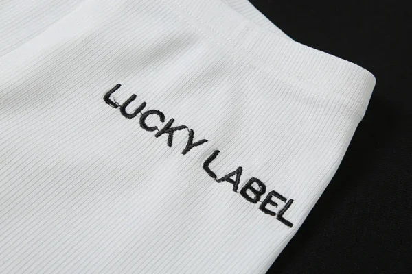 Fashion Summer Solid Lucky Label Letter Embroidery Two Piece Sets Women Sweatshirt+Leggings Casual Sporty Tracksuits Female - Image 45