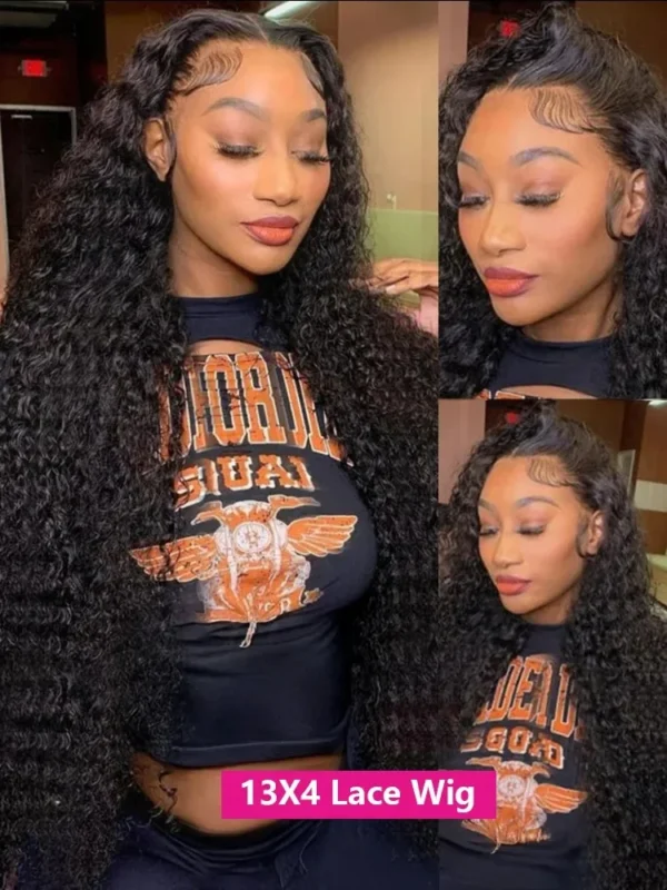 250 300 Density 30 40 Inch 13x6 HD Deep Wave Lace Frontal Wig 13x4 Lace Front Human Hair Glueless 5x5 Lace Closure Curly Wigs - Image 3