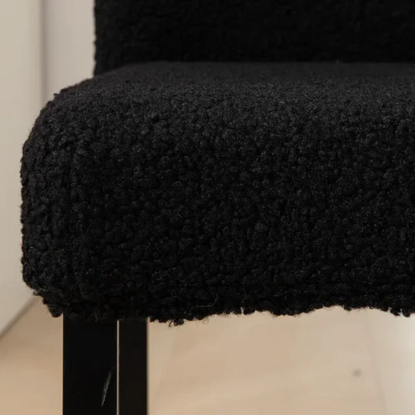 1PCS New Autumn and Winter Lambs Plush Chair Cover Solid Color  Thicken Universal Dining Chair Cover Householder Seatcover - Image 14