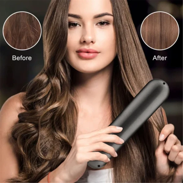 Cordless Hair Straightener Brush Portable Straightening Brush Travel Comb Straightener Women Lightweight Rechargeable - Image 9