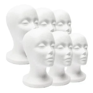 1pcs Female Styrofoam Foam Mannequin Manikin Head Model Hat Glasses Wig Display Male White Foam Mannequin Head Holder Stand Rack