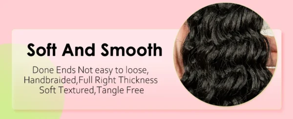 African Black Women Braided Wigs Double Lace Cornrow Braided Wig with Baby Hair Full Lace Frontal 30 Inch Natural Braiding Hair - Image 10