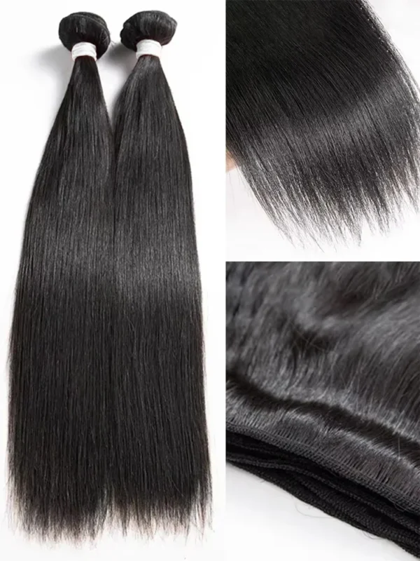 Rosabeauty Hair Straight 28 30 32 40 Inch Lace Closure 100% Natural Human Hair Bundles Deal Brazilian Remy Hair For Women - Image 2