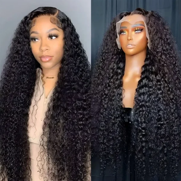 Hd Lace Wig 13x6 Human Hair Pre Plucked Curly Wig 40 Inch Deep Wave Frontal Wig Water Wave Lace Front Wig Brazilian Hair Wigs - Image 7