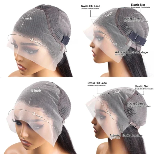 13x6 Hd Lace Front Human Hair Wig 99J Burgundy Preplucked Hd Transparent 13x4 Body Wave Human Hair Lace Frontal Wigs for Women - Image 13