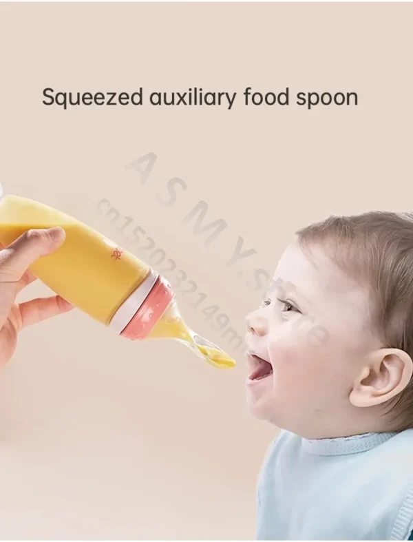 BBET Squeezing Feeding Bottle Silicone Newborn Baby Training Rice Spoon Infant Cerea Food Supplement Feeder Safe Tableware - Image 15