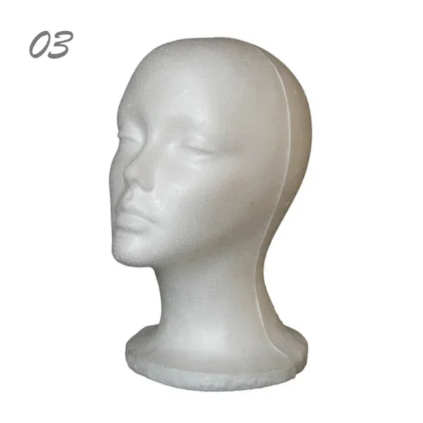 1pcs Female Styrofoam Foam Mannequin Manikin Head Model Hat Glasses Wig Display Male White Foam Mannequin Head Holder Stand Rack - Image 8
