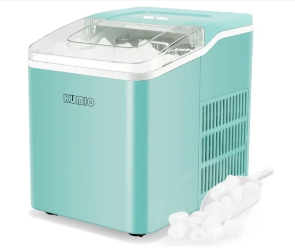 Countertop Ice Maker, 9 Bullet Ice Fast Making in 6-8 Mins, 26.5 lbs in 24 hrs, Self-Cleaning Ice Makers Countertop