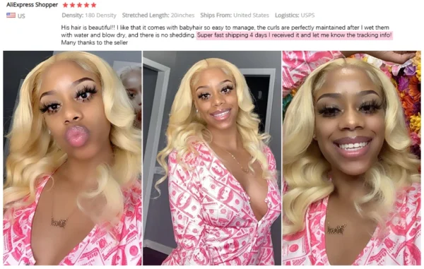 Blonde Body Wave Lace Front Wig HD Transparent Lace 13x4 13x6 Human Hair Wig 613 Pre Plucked Full Frontal Wigs For Black Women - Image 8
