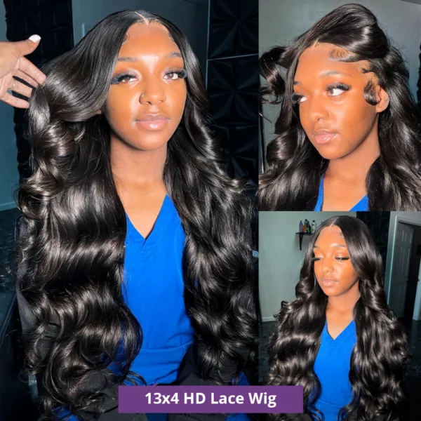 Body Wave 13x4 13x6 360 Hd Transparent Lace Front Wigs Human Hair Wig Brazilian 30 40 Inch Body Wave Lace Frontal Wig For Women - Image 3