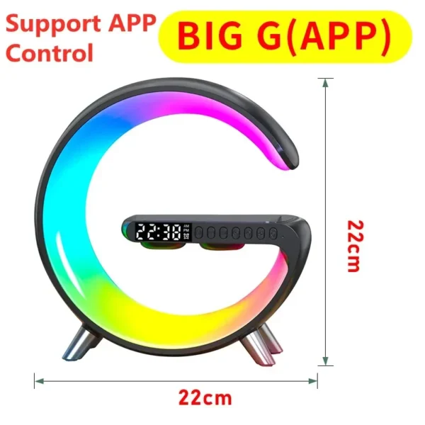 Multifunction Wireless Charger Stand Bluetooth 5.0 Speaker FM TF RGB Night Light Fast Charging Station for iPhone Samsung Xiaomi - Image 11