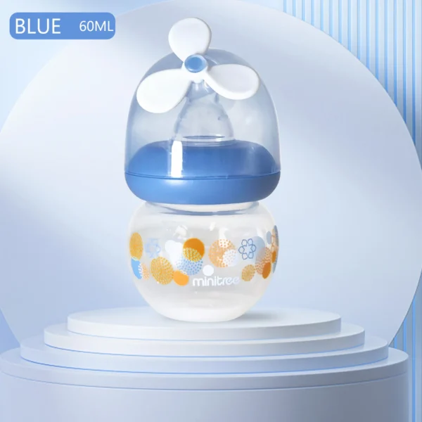 0-6 months newborn baby mini bottle, 60ml creative small windmill baby bottle, fall-proof and anti-colic PP bottle, BPA-free - Image 10
