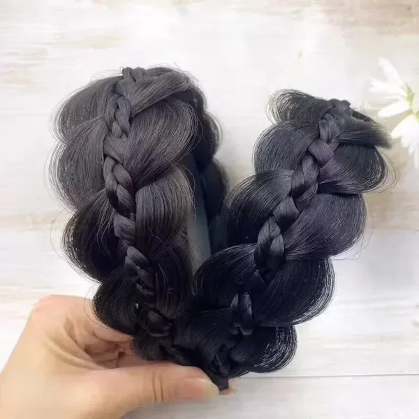 1pc Wig Twist Headbands for Women Wide Fishbone Braids Hairbands Handmade Retro Head Hoop Styling Headwear Accessories - Image 12