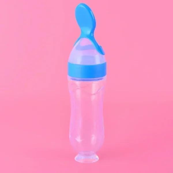 Squeezing Feeding Bottle Silicone Newborn Baby Training Rice Cereal Food Spoon Supplement Feeder Safe Useful Tableware For Kids - Image 8