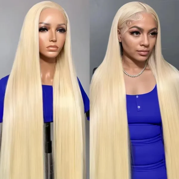 13x6 HD Transparent 613 Blonde Lace Frontal Wig Human Hair  200% Density  36 inches Lace Frontal Wig straight Lace Frontal Wigs - Image 13