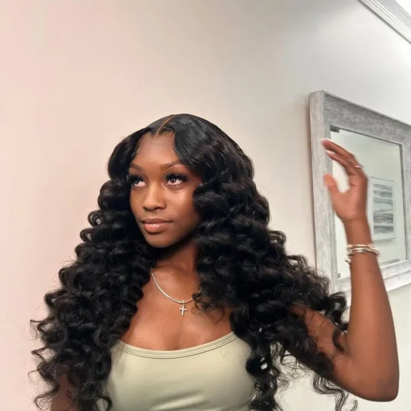 40 Inch Loose Deep Wave 13x4 13x6 HD Transparent Human Hair Wig 250 Density Brazilian Water Curly Nature Wave Lace Frontal Wigs - Image 14
