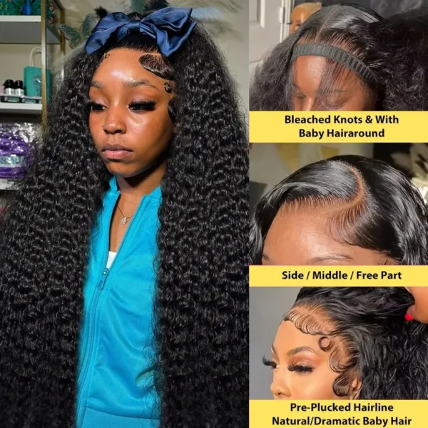 250 Density Transparent HD Human Hair Wig 30 32 40 Inch Deep Wave 13x4 Curly Lace Front 13x6 Water Wave Lace Frontal Wigs - Image 13