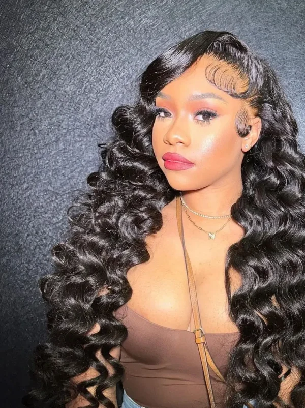 40 Inch Loose Deep Wave 13x4 13x6 HD Transparent Human Hair Wig 250 Density Brazilian Water Curly Nature Wave Lace Frontal Wigs - Image 10