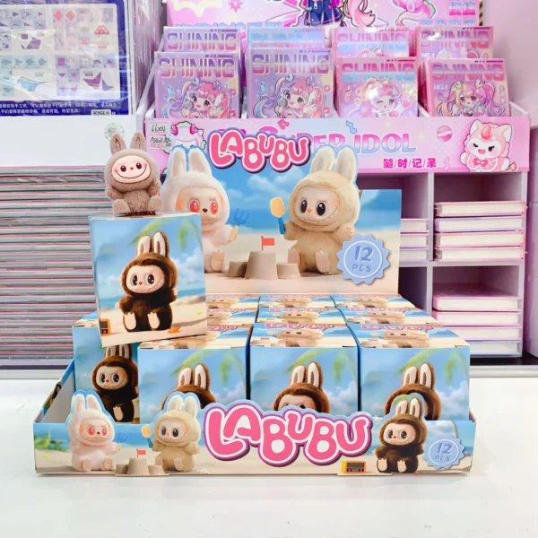 New Labubu Mystery Box Cartoon Flocking Hand-Made Blind Box High-Value Mini Cute Doll Desktop Ornaments Model Children Gifts - Image 2