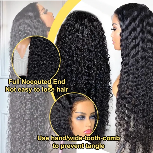 250 Density Transparent HD Human Hair Wig 30 32 40 Inch Deep Wave 13x4 Curly Lace Front 13x6 Water Wave Lace Frontal Wigs - Image 12