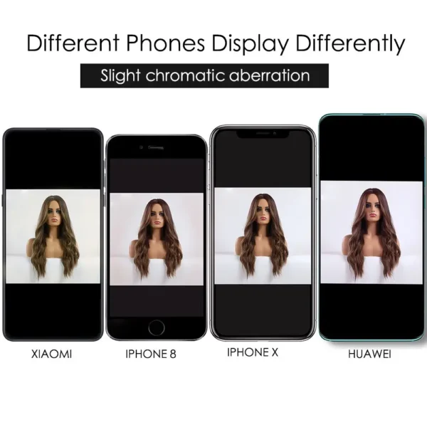 Loose Body Wave Synthetic Wigs Long Brown Blonde Ombre Wig with Bangs Wave Curl Wigs for Black Women Heat Resistant Daily Party - Image 26